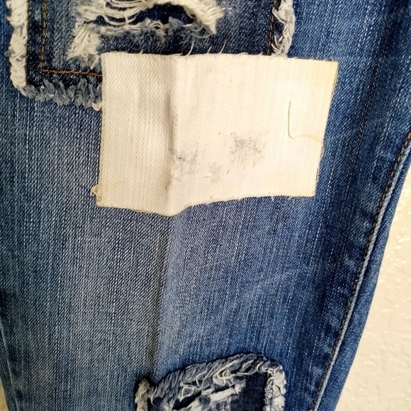 Just Cavalli Distressed patchwork Jeans sz 30 - Picture 7 of 11